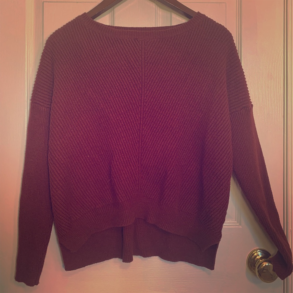 Lovely Maroon Cotton Knit Sweater!